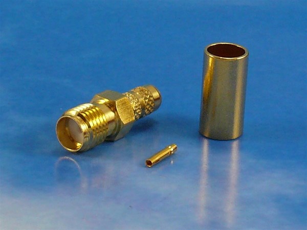 40954_-1X500 Kontakt, SMA, female, straight, crimp, RG58, FF195 - Bild 1